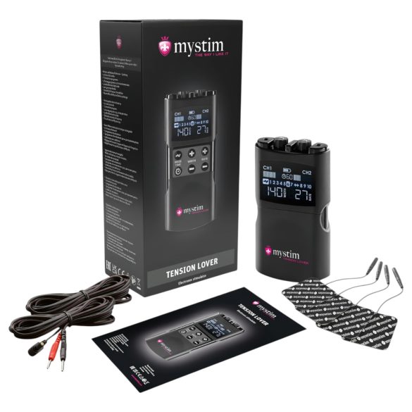 mystim Tension Lover 2 - set digital electro (negru)
