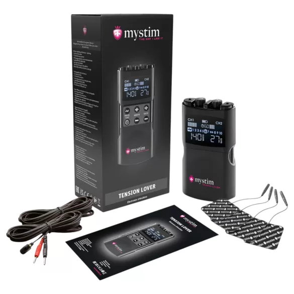 mystim Tension Lover 2 - set electrostimulare digital - negru