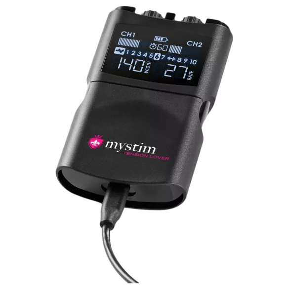 mystim Tension Lover 2 - set electrostimulare digital - negru
