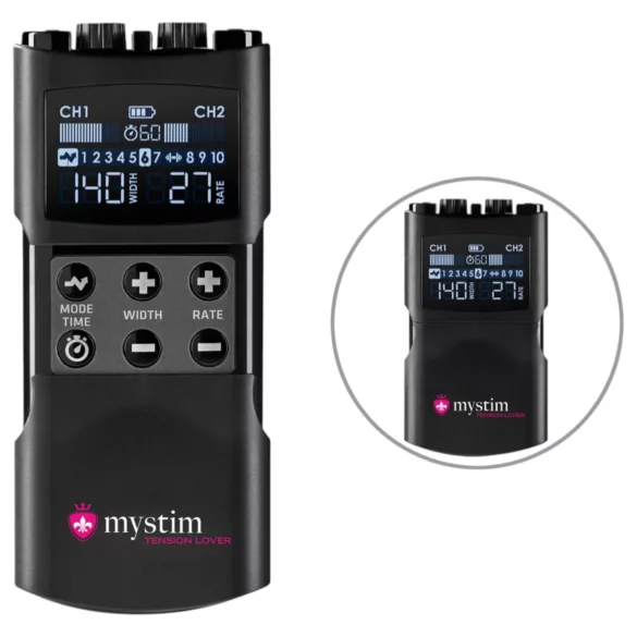 mystim Tension Lover 2 - set electrostimulare digital - negru