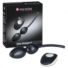 mystim Jane Untamed - duo de bile geisha vibratoare (negru)