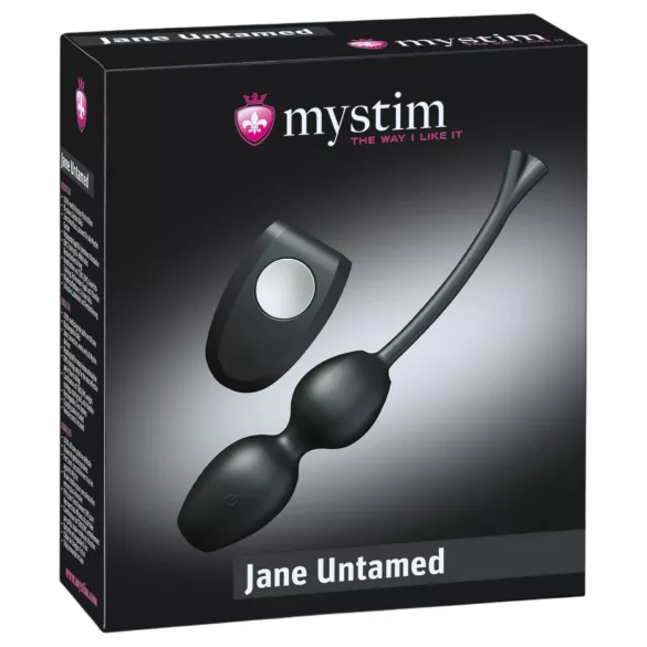 mystim Jane Untamed - duo de bile geisha vibratoare (negru)