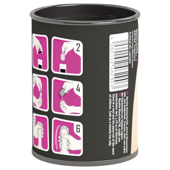 Mystim - mastubator pentru bărbați cu textură punctată - alb