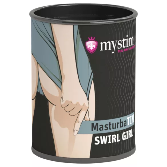 Mystim - Masturbator texturat pentru bărbați - design ondulat - alb