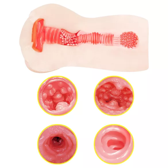 TAMASHII Orgasm continuu - masturbator tip vagin artificial anime (culoare naturală)