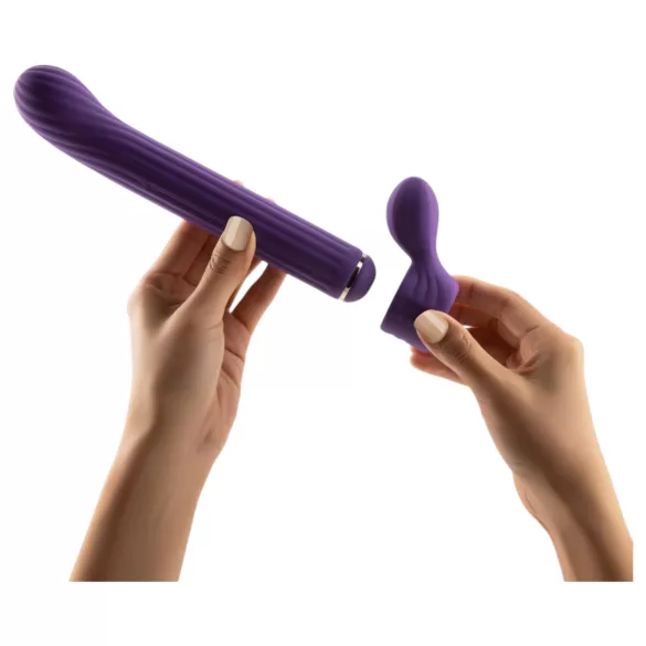 Magic Stick S1 - vibrator multifuncțional - silicon - mov