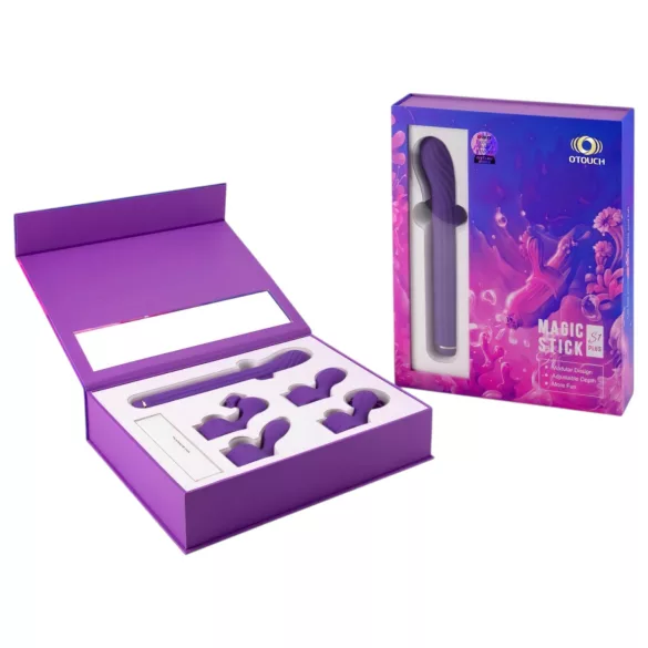Magic Stick S1 - vibrator multifuncțional - silicon - mov
