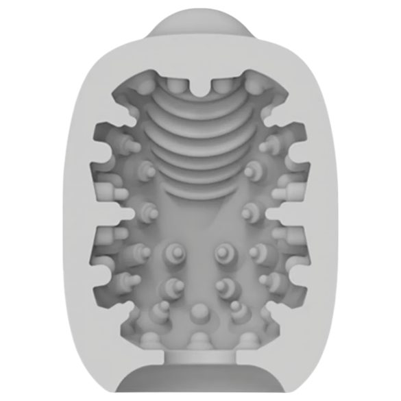 VIBEGGS - ou vibrator pentru masturbare - texturat - alb