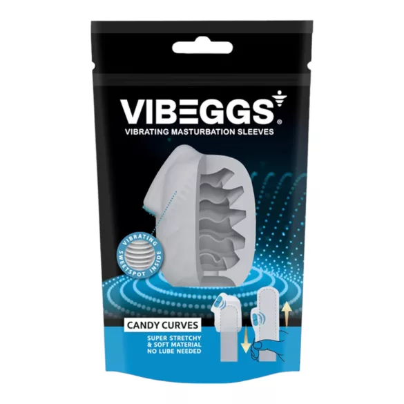 VIBEGGS Candy Curves - ou vibrator pentru masturbare - alb