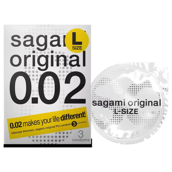 Sagami Original 0,02 L - prezervative ultrafine - 58mm - 3 bucăți