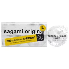   Sagami Original 0.02 L - prezervative ultra-subțiri - 58mm - 6 bucăți