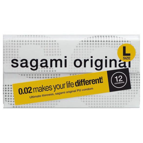 Sagami Original 0,02 L - prezervative ultra subțiri - 58mm - 12 bucăți