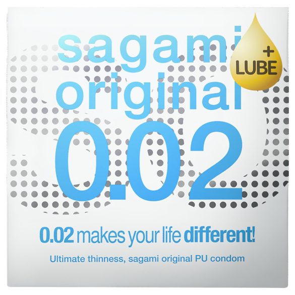 Sagami Original 0,02 - prezervativ extra lubrifiat - 55mm (1 buc)