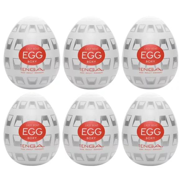 TENGA Egg Boxy - masturbator tip ou - set 6 bucăți