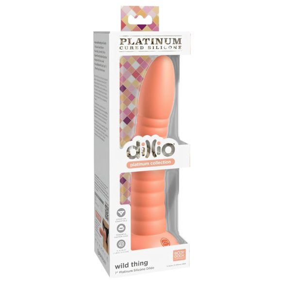 Dillio Wild Thing - dildo nervurat (19cm) - portocaliu