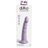 Dillio Slim Seven - dildo stimulant ventuzat (20cm) - mov