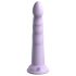 Dillio Slim Seven - dildo stimulant ventuzat (20cm) - mov
