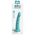 Dillio Slim Seven - dildo din silicon aderent, 20 cm, turcoaz