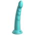 Dillio Slim Seven - dildo din silicon aderent, 20 cm, turcoaz