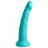 Dillio Slim Seven - dildo din silicon aderent, 20 cm, turcoaz