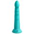 Dillio Slim Seven - dildo din silicon aderent, 20 cm, turcoaz