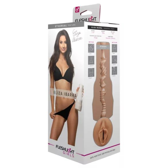 Fleshlight Eliza Ibarra Ethereal - vagin artificial realist (culoare naturală)