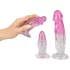 Crystal Clear - set antrenor anal - 3 piese - transparent roz