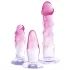 Crystal Clear - set antrenor anal - 3 piese - transparent roz