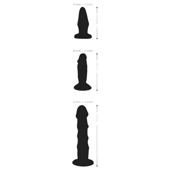 Crystal Clear - set antrenor anal - 3 piese - transparent roz