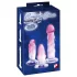 Crystal Clear - set antrenor anal - 3 piese - transparent roz