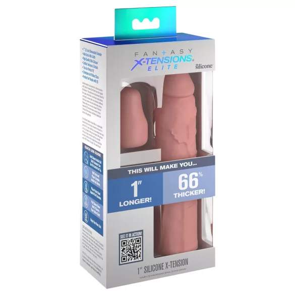 Pipedream - X-TENSION Elite 1 - înveliș pentru penis tăiat la dimensiune (culoare naturală)