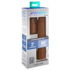X-TENSION Elite 2 - Prezervativ de penis tăiabil (maro)