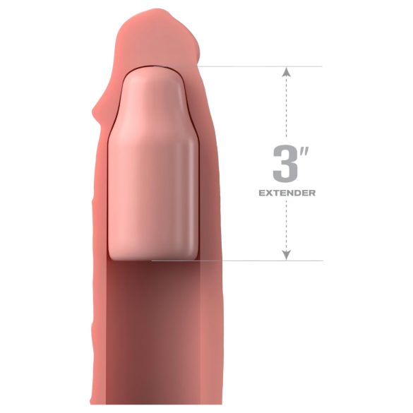 X-TENSION Elite 3 - extensie penis reglabilă - silicon natur
