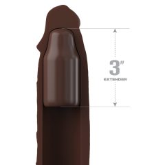 X-TENSION Elite 3 - Extensie pentru penis tăiabilă (maro)
