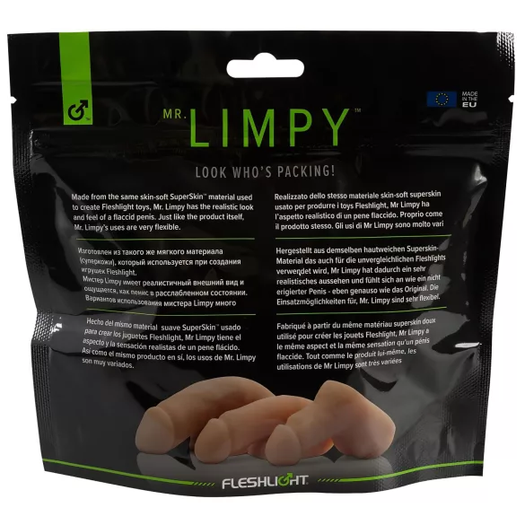 Fleshlight - Mr. Limpy - dildo mare realist (culoare naturală)