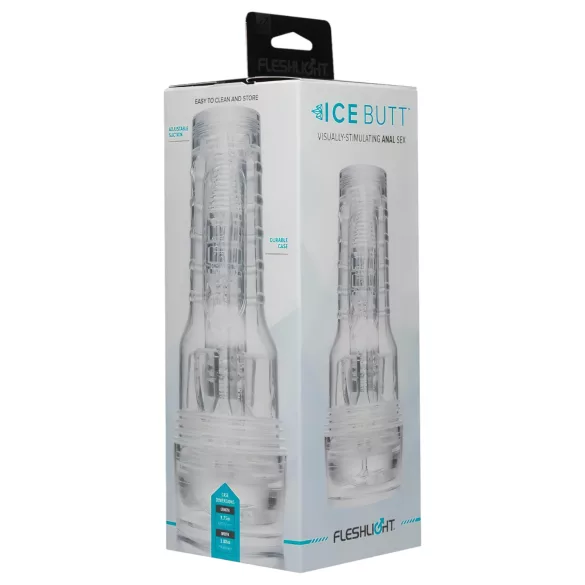 Fleshlight Ice Butt - masturbator anal pentru bărbați - silicon transparent