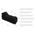 Liberator Black Label Esse - fotoliu tantra modular din 3 piese (negru)
