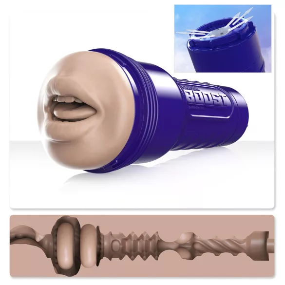 Fleshlight - masturbator masculin tip gură realistă - silicon culoare naturală