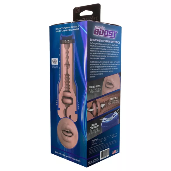 Fleshlight - masturbator masculin tip gură realistă - silicon culoare naturală