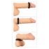 You2Toys 4in1 - Set inele pentru penis și testicule (natural-negru)