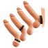 You2Toys 4in1 - Set inele pentru penis și testicule (natural-negru)