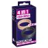 You2Toys 4in1 - Set inele pentru penis și testicule (natural-negru)