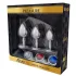 Alive - set dopuri anale metalice - argintiu