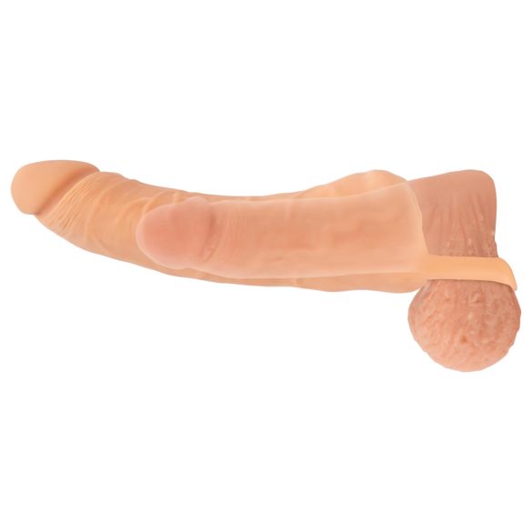 Nature Skin - vagin artificial și prelungitor penis - 23cm culoare naturală