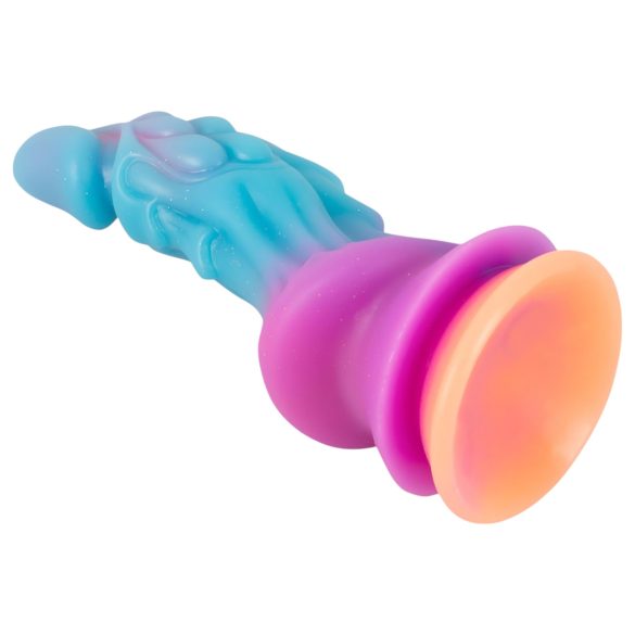 Beasty Cocks - dildo extraterestru din silicon - albastru-portocaliu