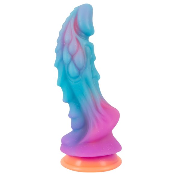 Beasty Cocks - dildo extraterestru din silicon - albastru-portocaliu