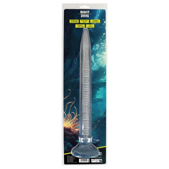 Beasty Cocks Eel of Ecstasy - dildo extra lung (albastru)