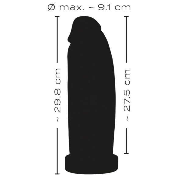Realistixxx Real Giant - dildo realist uriaș - 30 cm - negru