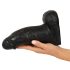 Realistixxx Real Giant - dildo negru uriaș cu testicule - 22 cm