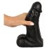 Realistixxx Real Giant - dildo uriaș cu testicule - 22 cm (negru)